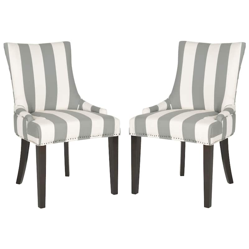 SAFAVIEH Katelyn Grey Dining Chair (Set of 2) - 22" x 24.8" x 36.4" - 22Wx25Dx36H