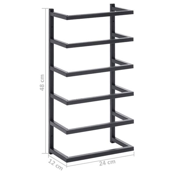 dimension image slide 1 of 4, vidaXL Towel Holder Wall Mounted Towel Storage Holder Rack for Bathroom Steel