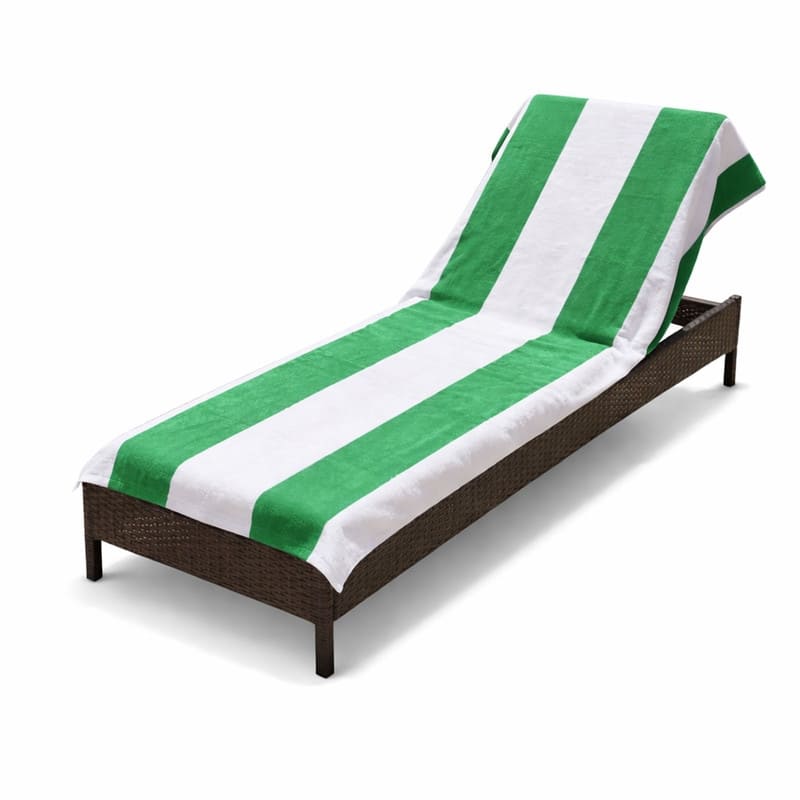 Superior Cotton Cabana Stripe Standard Size Towel/ Chaise Lounge Chair Cover