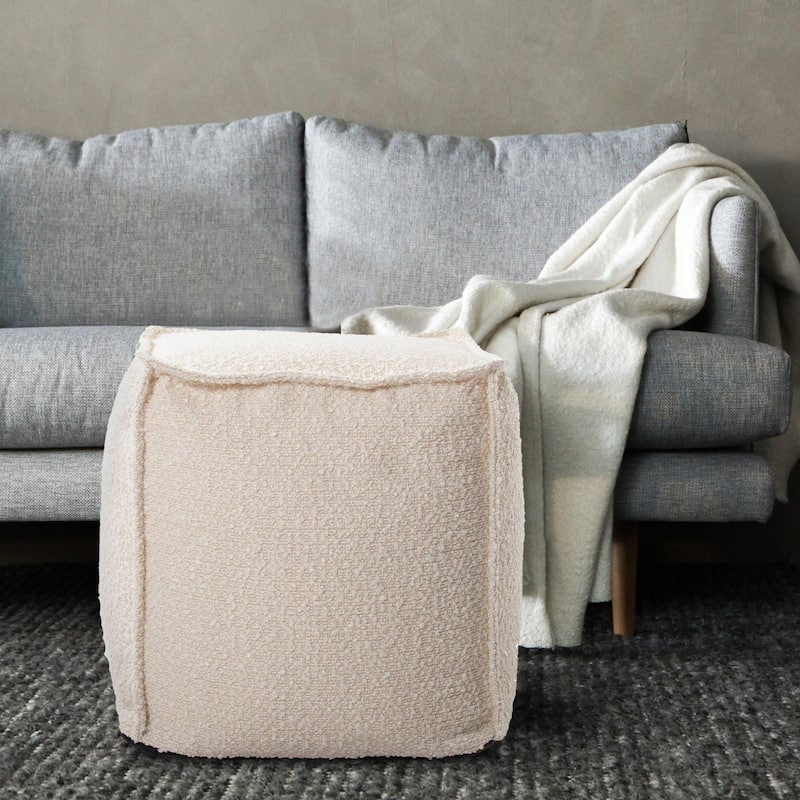 Allan Andrews Square Pouf Barbet Natural