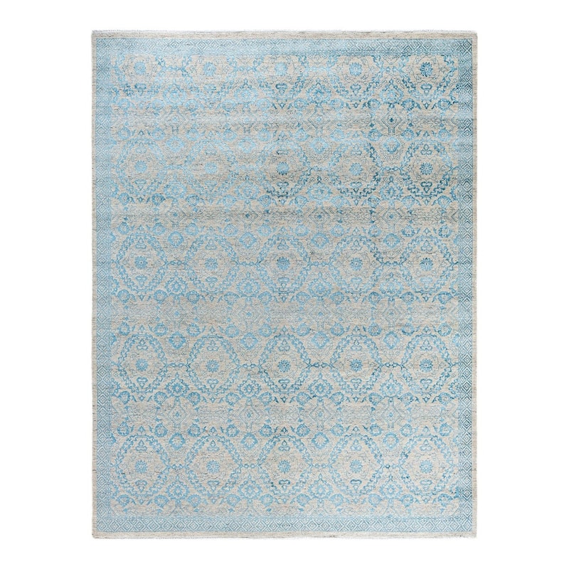 Ikat One-of-a-Kind Hand-Knotted Area Rug, Beige - 7' 10" x 9' 10"