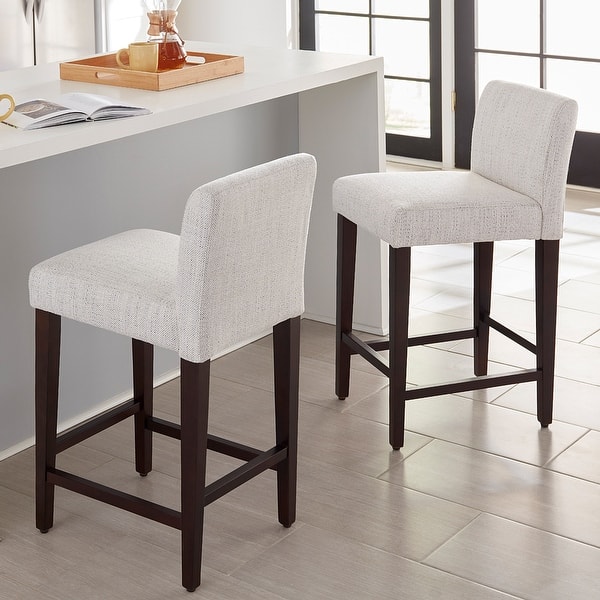 Eason Upholstered Low Back Barstool Set Bed Bath Beyond