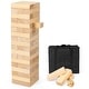 preview thumbnail 1 of 10, Costway Giant Tumbling Timber Toy 54 PCS Wooden Blocks Game w/ - Natural - See Details Natural - See Details - 16 Years and Up