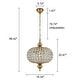 preview thumbnail 27 of 33, Retro French 4/5-Light Antique Brass Globe Crystal Chandelier Kitchen Island Pendant