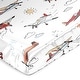 preview thumbnail 1 of 4, Sweet Jojo Designs Vintage Airplane Boy Satin Fitted Crib Sheet Yellow Orange Red White and Blue Airplanes Transportation Clouds