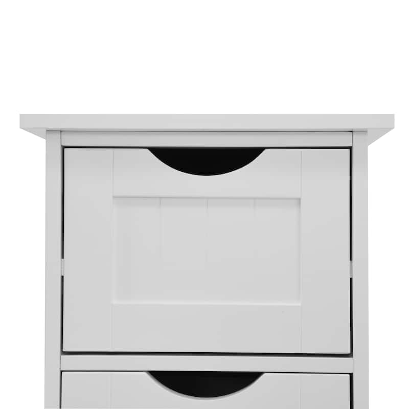 Anmytek White 4 Drawer Freestanding Bathroom Storage Cabinet