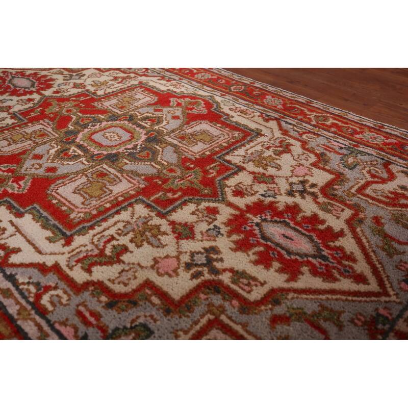 Heriz Serapi Oriental Accent Rug Hand-Knotted Wool Carpet - 3'10" X 6'1"