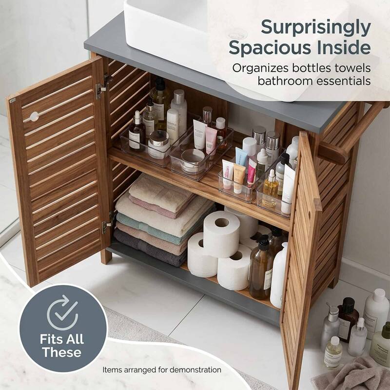 Under Sink Cabinet with U-Shaped Cut-Out with Towel Holder - 27"L x 12"W x 27 5/8"H