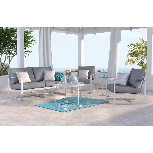 Shop Elle Decor Mirabelle Outdoor Side Table French White