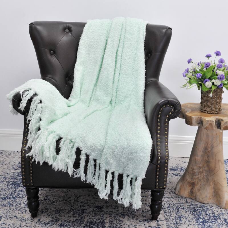 Fluffy Woven Throw - 50" x 60" - Harbor Grey