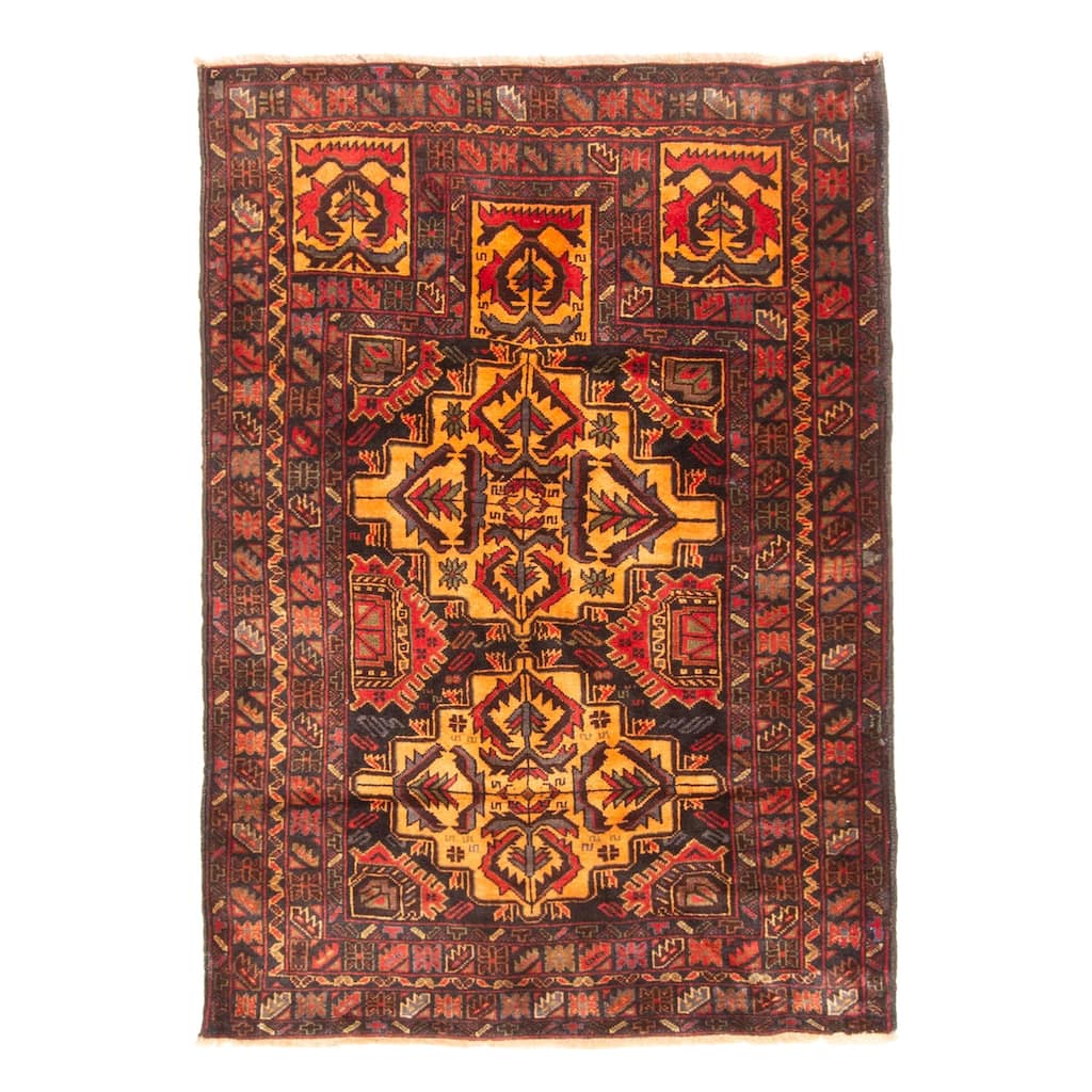ECARPETGALLERY Hand-knotted Teimani Light Brown Wool Rug - 2'10 x 4'1