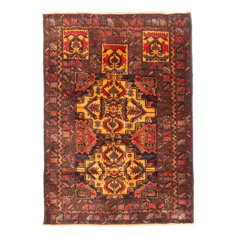 ECARPETGALLERY Hand-knotted Teimani Light Brown Wool Rug - 2'10 x 4'1