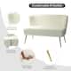HULALA HOME Monica Modern Velvet Tufted Loveseat with Metal Legs