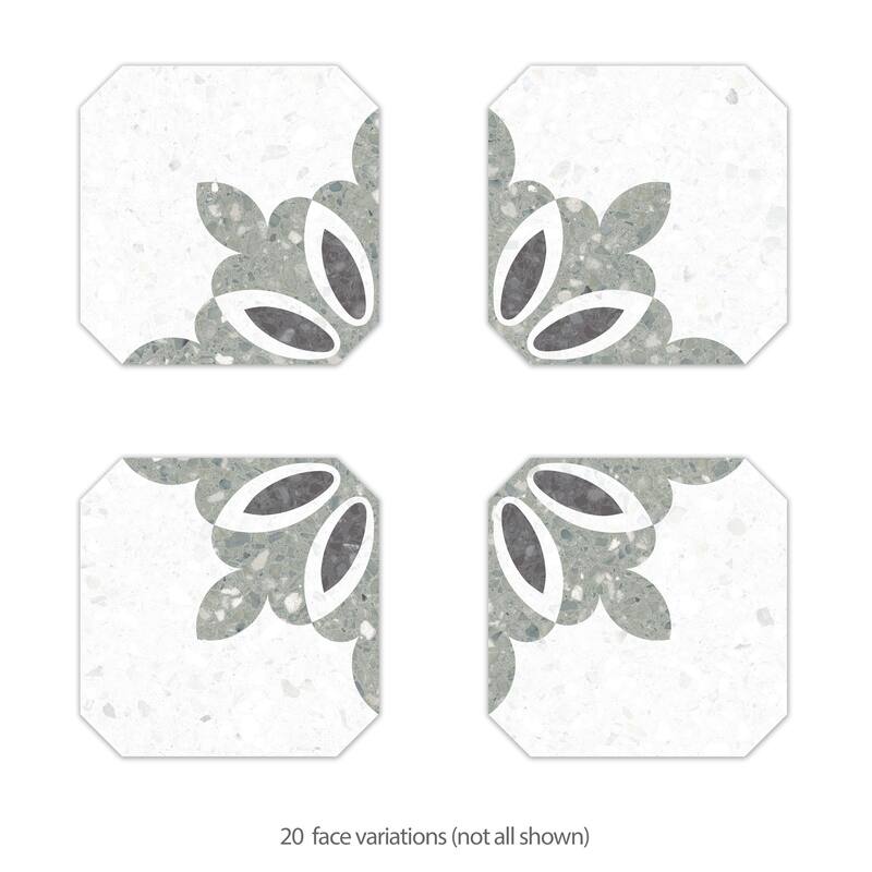 Merola Tile Riviera Octagon Antibes Verde 7-7/8" x 7-7/8" Porcelain Floor and Wall Tile