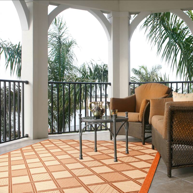 SAFAVIEH Courtyard Stiliana Indoor/ Outdoor Waterproof Patio Backyard Rug