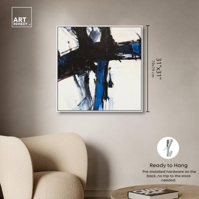 Blue Streak I Canvas by Art Remedy