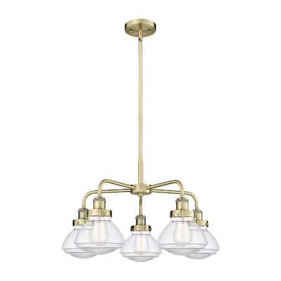 Innovations Lighting Olean - 5 Light 25" Stem Hung Chandelier