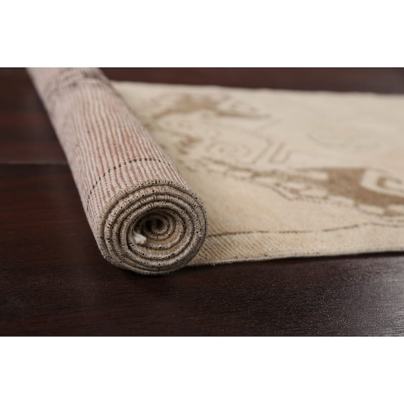 Antique Look Anatolian Turkish Staircase Runner Rug Wool Hand-knotted - 2'7" x 10'11"