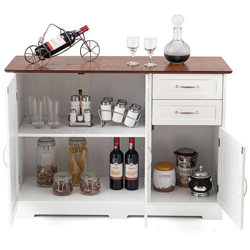 Costway Buffet Sideboard Kitchen Cupboard Storage Cabinet with 2 - See Details