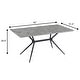 preview thumbnail 115 of 131, Elega Modern Sintered Stone Dining Table Modern Trestle Base Powder-Coated Steel Frame Kitchen Table - 47"-71"