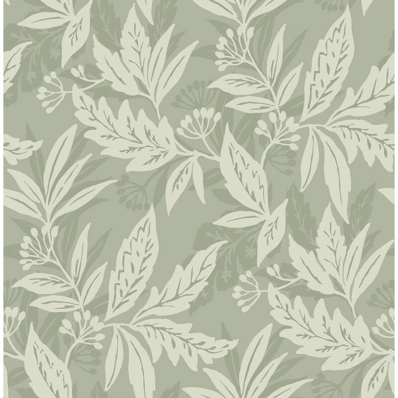 A-Street Prints Anita Sage Woodland Floral Wallpaper