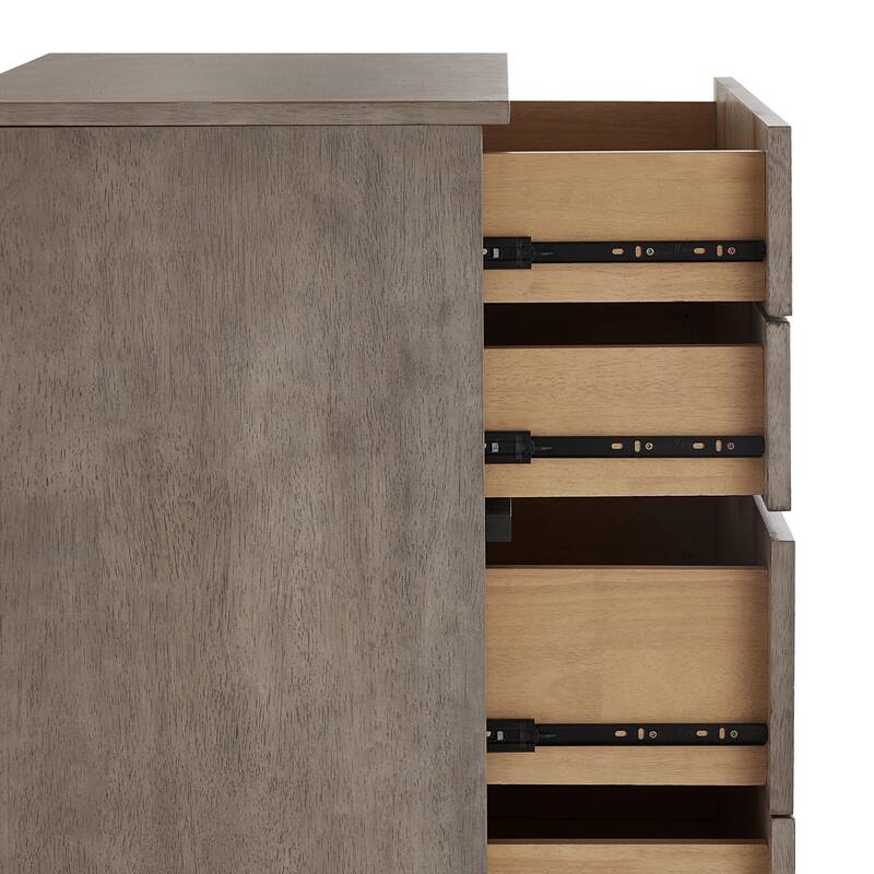 Noe Mid-Century Grey Finish 5-Drawer Chest by iNSPIRE Q Modern