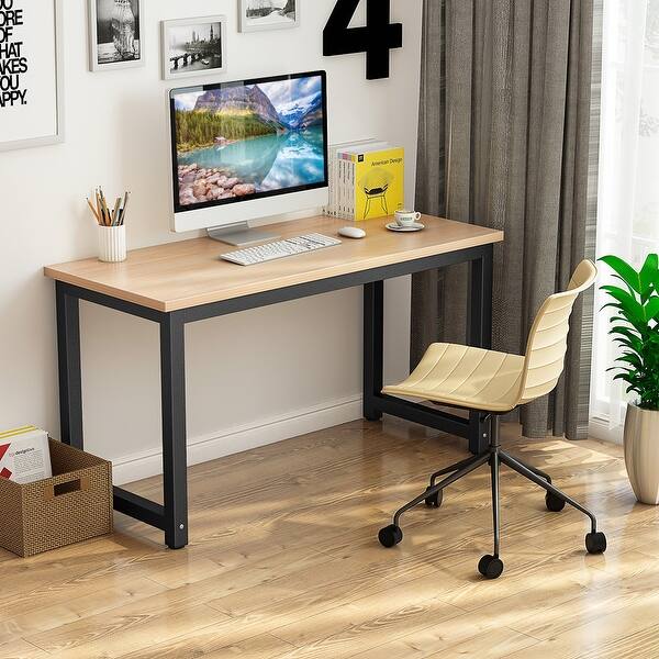 Computer Desk 55 Inch Modern Style Study Writing Table On Sale Overstock 32414883