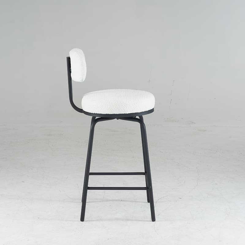 Upholstered Swivel Bar Stools Side Chairs Set of 2