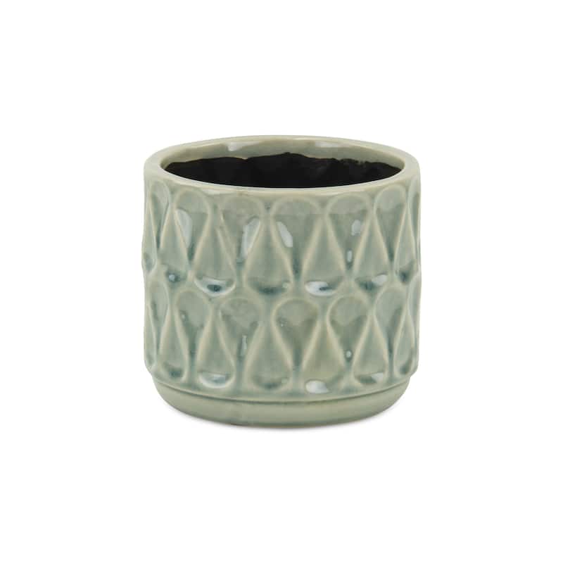 Lacrima Green Ceramic Droplet Pot