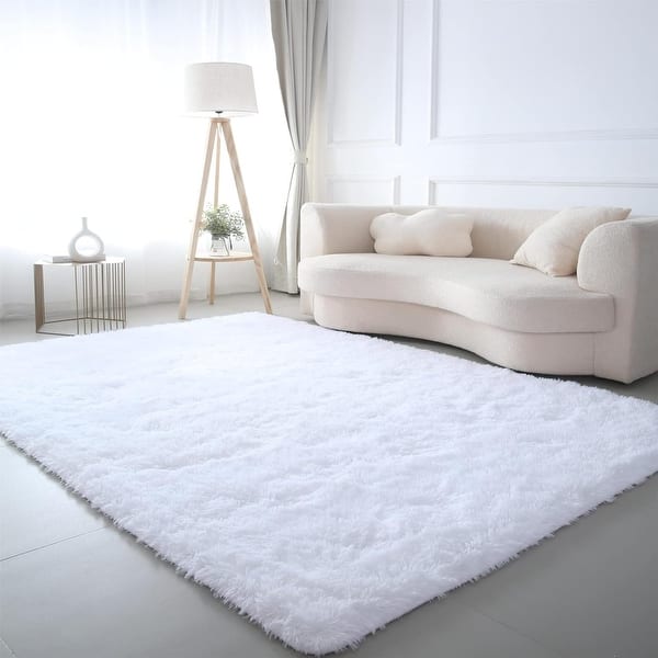 slide 2 of 128, Large Shaggy Home Decor Carpets Fluffy Area Rugs for Living Room Bedroom White - 6'x9' - Rectangle