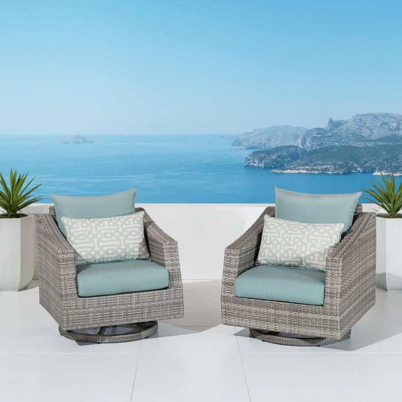 Cannes 2 Piece Sunbrella Outdoor Patio Motion Club Chairs