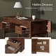 preview thumbnail 15 of 18, Seraf Transitional 56" Wooden Desk with Hidden Drawers and Concealed Cable Hole by HULALA HOME
