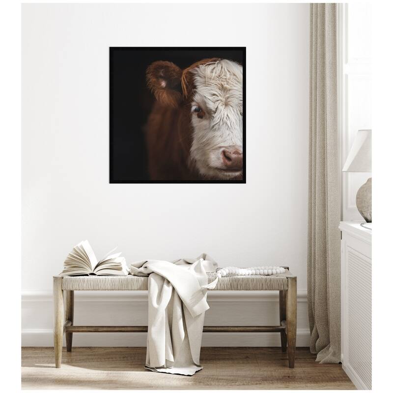 Kate and Laurel Cow Close by Emiko and Mark Franzen F2 Images Framed Wall Art Print