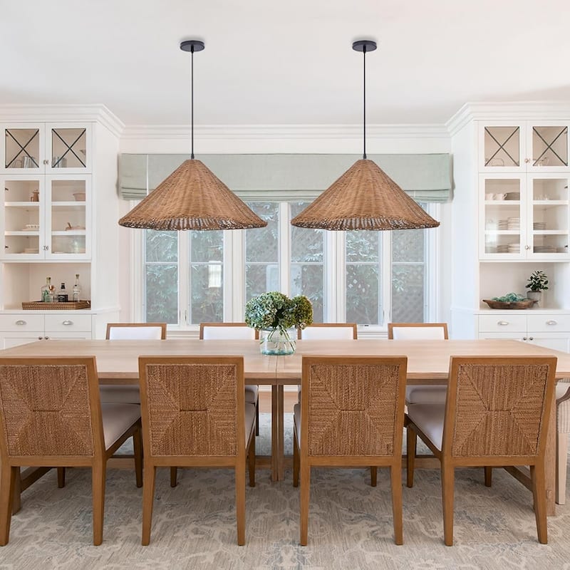 1 light pendant light coffee chandelier light rattan farmhouse light