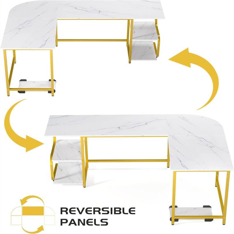 L Shaped Desk with Large Surface