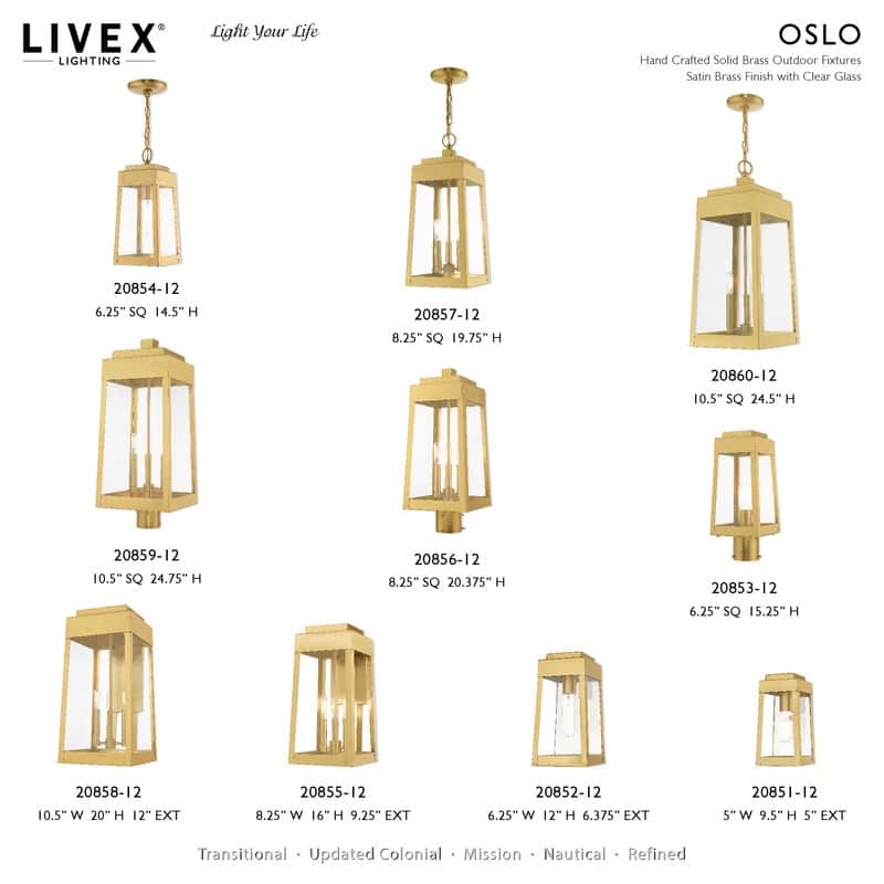 Livex Lighting 3-Light Outdoor Wall Lantern, 20858