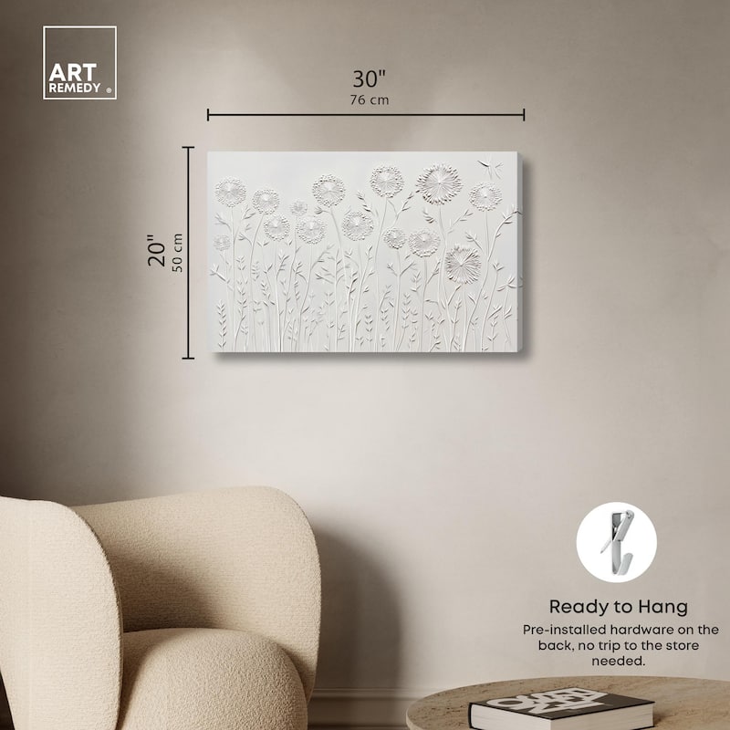 Floral Lace II Canvas by Art Remedy, Gallery Wrapped