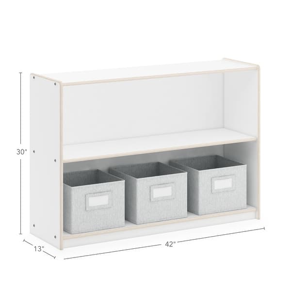 dimension image slide 0 of 2, Guidecraft EdQ Essentials Two Shelf Open Storage 30''