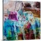 preview thumbnail 17 of 47, GreatBIGCanvas Colorful Figurative Modern Unframed Canvas Wall Art 16" x 16" - Pony in Teal