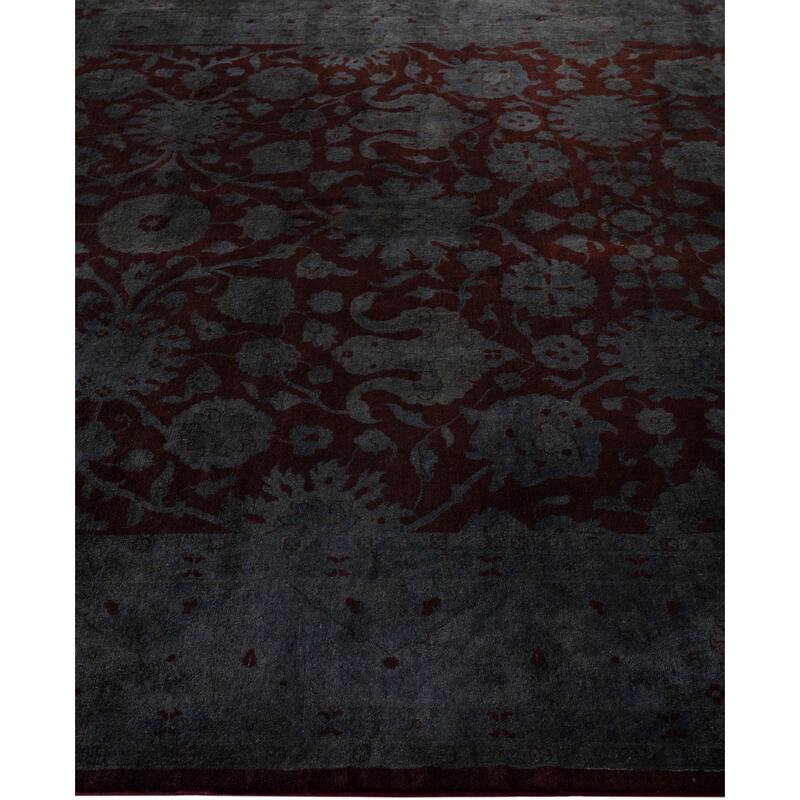 Overdyed One-of-a-Kind Hand-Knotted Area Rug - Black - 6' 2" x 9' 4"