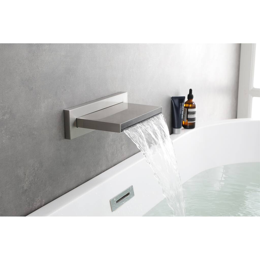Shower Waterfall Tub Faucet Wall Mount Tub Filler Spout - 11*6*1
