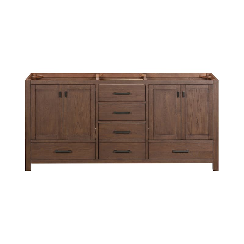 Avanity Modero 72 in. Double Bathroom Vanity Cabinet - 72"W x 21"D x 34"H - Mocha Oak