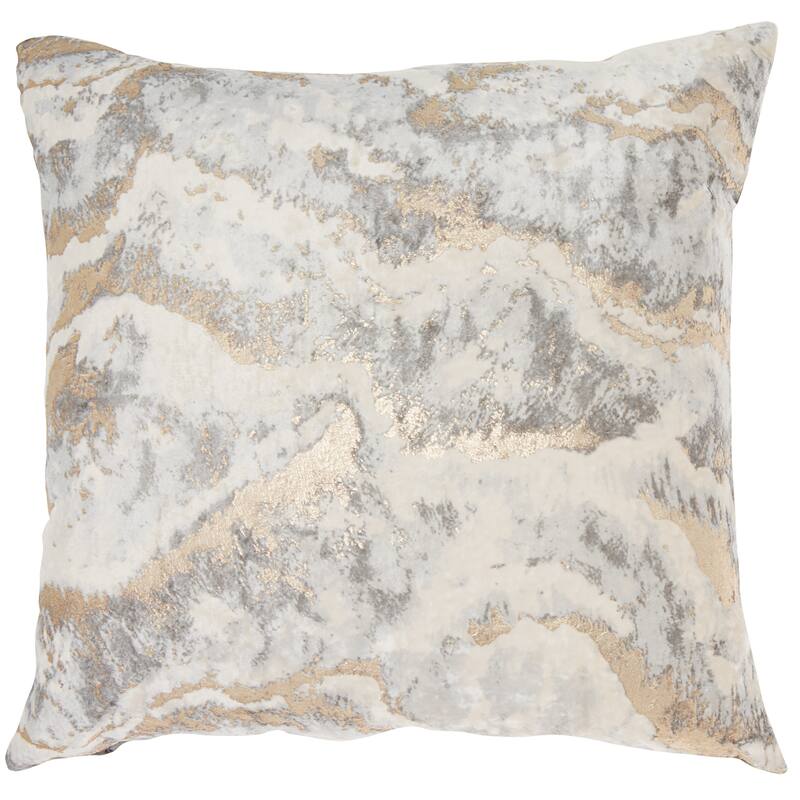Mina Victory Metallic Marble Throw Pillow