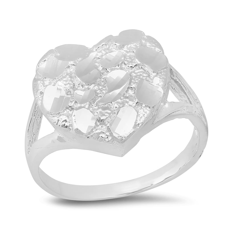 Sterling Silver and Gold Plated Silver Nugget Ring by Roberto Martinez