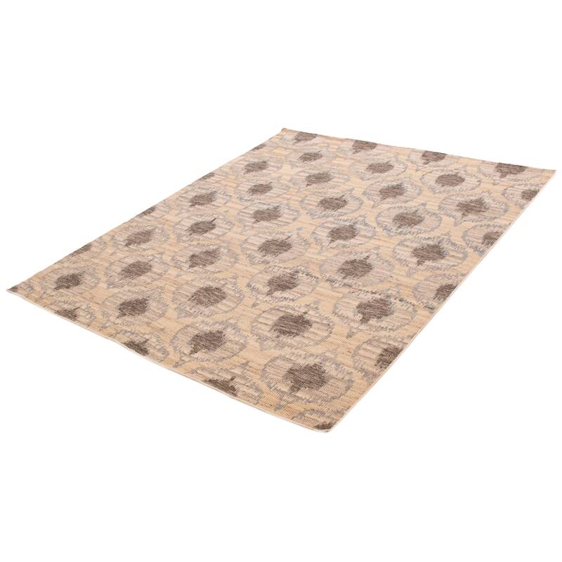 ECARPETGALLERY Hand-knotted Tangier Beige Wool Rug - 7'11 x 9'11