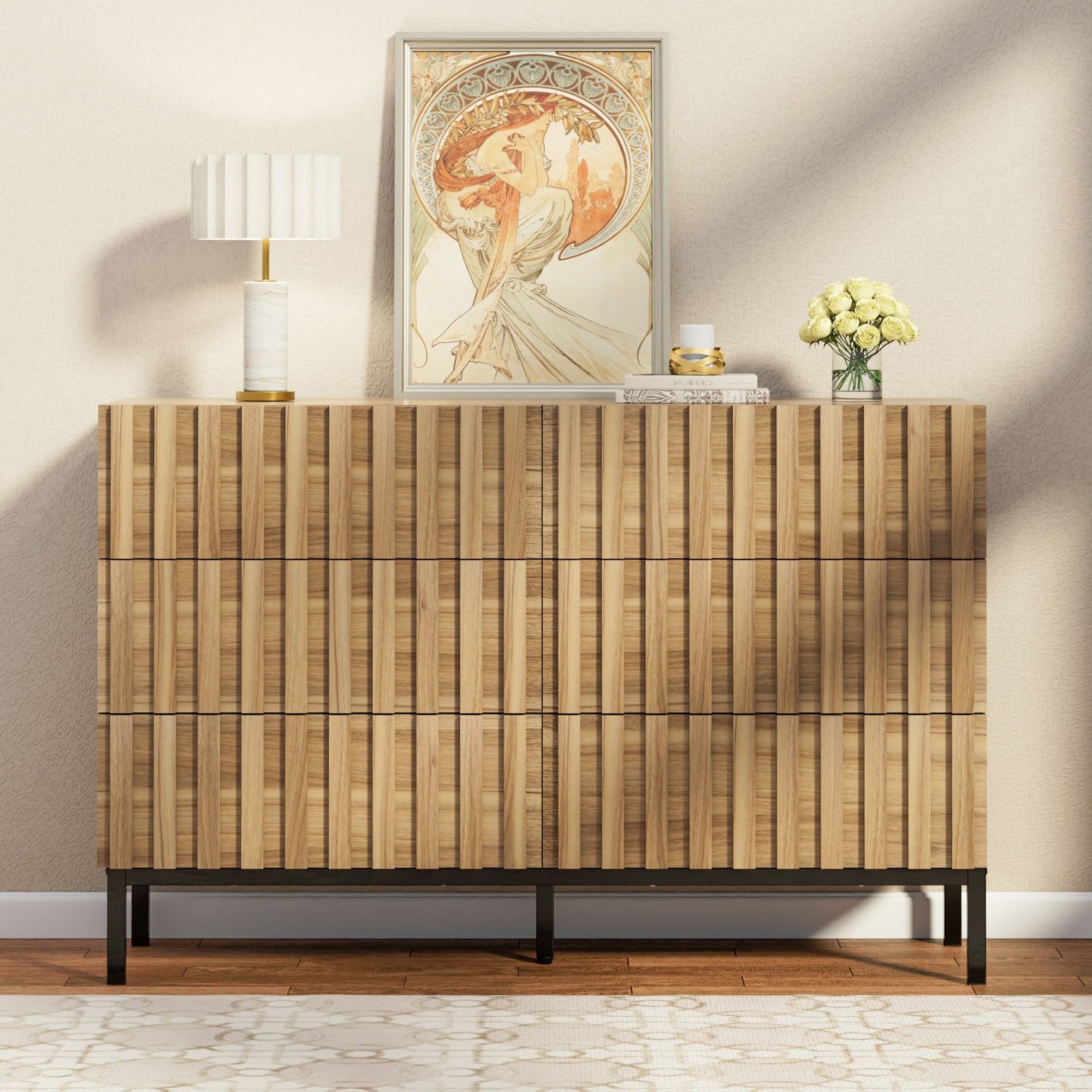 6 drawer shop horizontal dresser