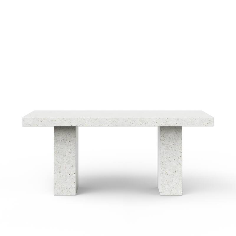 Urbia Elcor Concrete - Dining, Bar, and Counter Table - Counter Height - 83" - Ivory Terrazzo