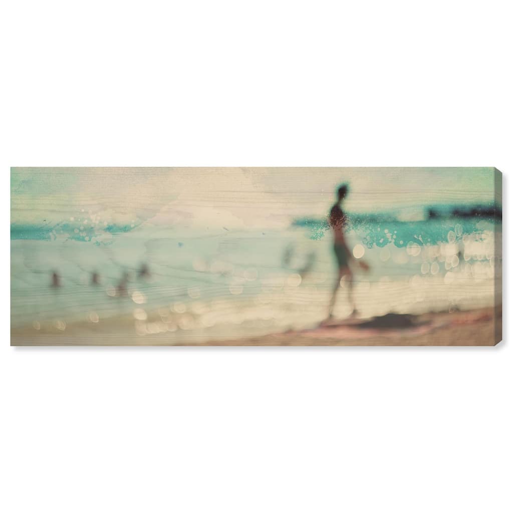 San Buenaventura Beach Panoramic Canvas by Art Remedy, Gallery Wrapped