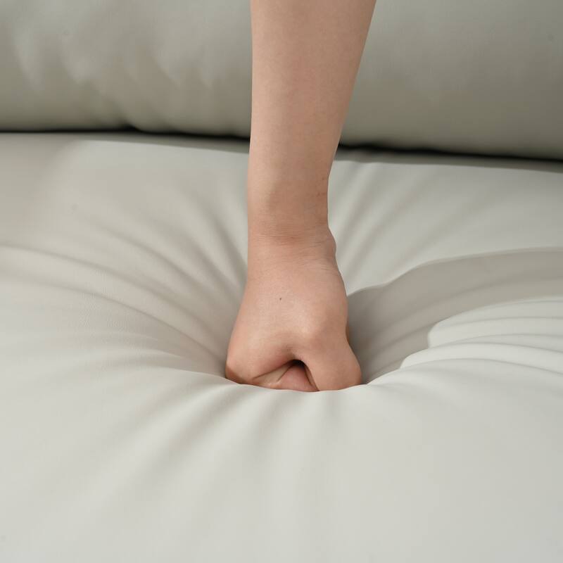 Anmytek Modern Small 360 Degree Swivel Rocking Glider Recliner with Phone Holder for Nursery Bedroom Living Room