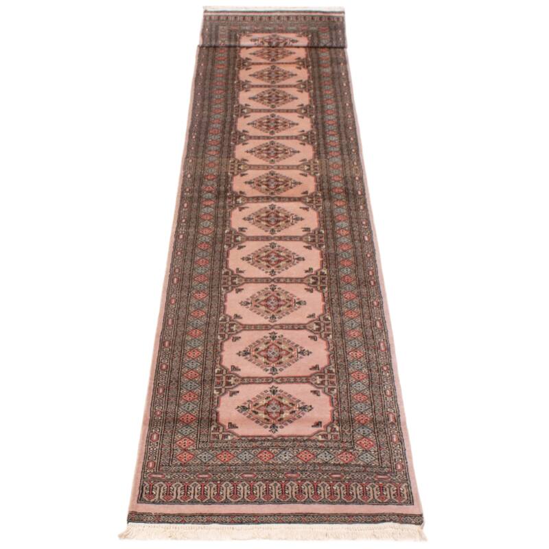 ECARPETGALLERY Hand-knotted Finest Peshawar Bokhara Beige Wool Rug - 2'7 x 19'2
